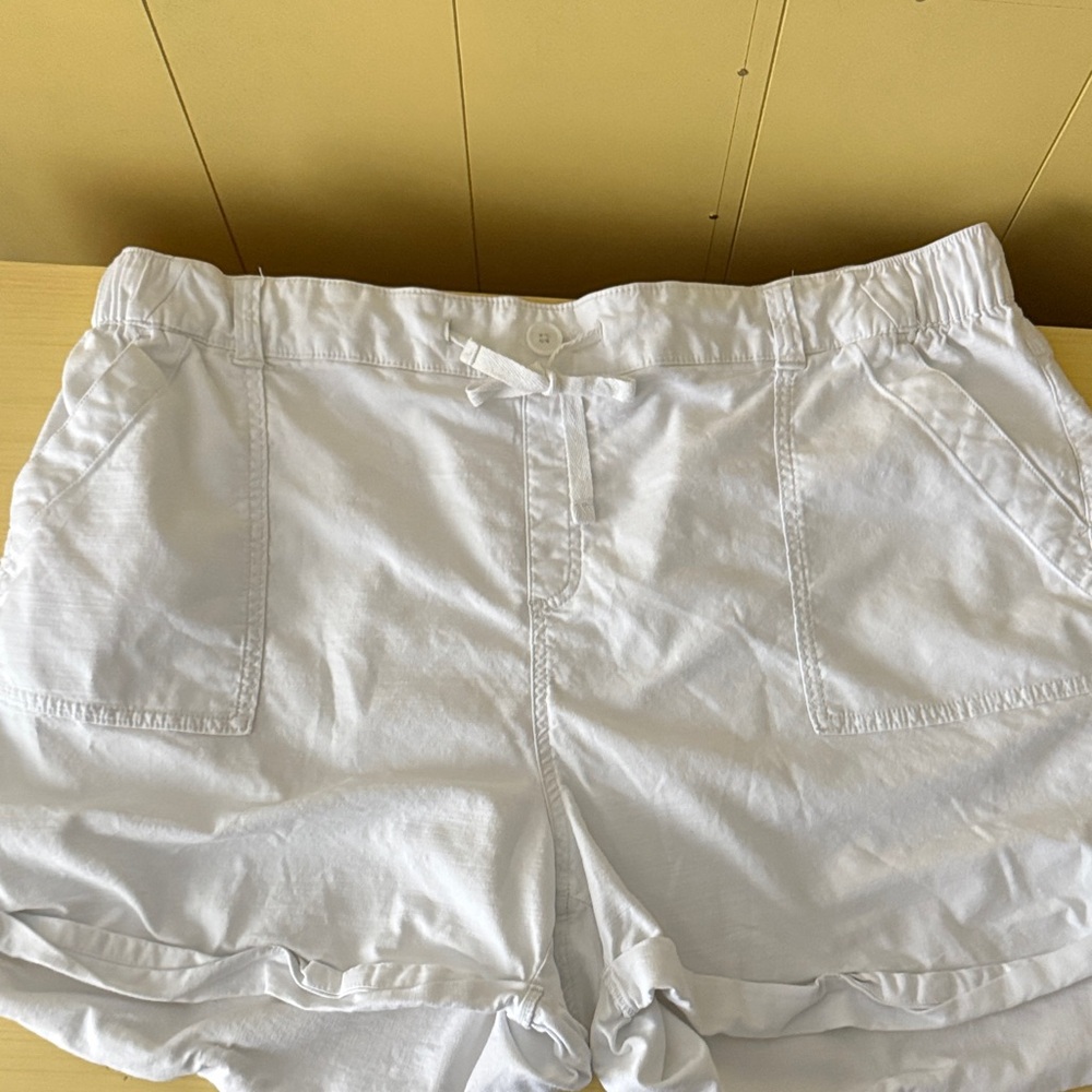 Lane Bryant White Cargo Shorts